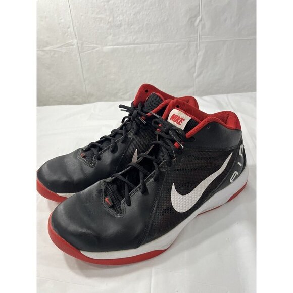 Nike Men The Air Overplay IX Basketball Shoe Black/Red Sz 13 Style 831572-004 - Picture 16 of 16